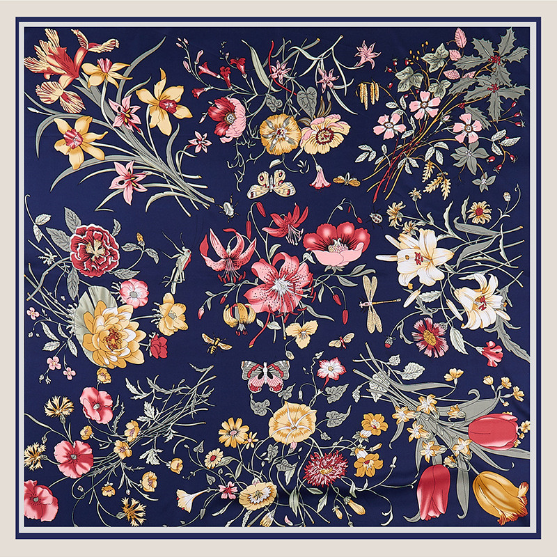 POBING Twill Silk Scarf Women  - đánh giá và giá Scarf Silk Square