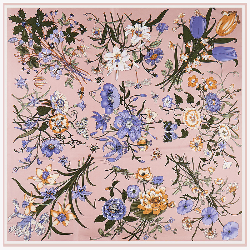 POBING Twill Silk Scarf Women  - đánh giá và giá Scarf Silk Square