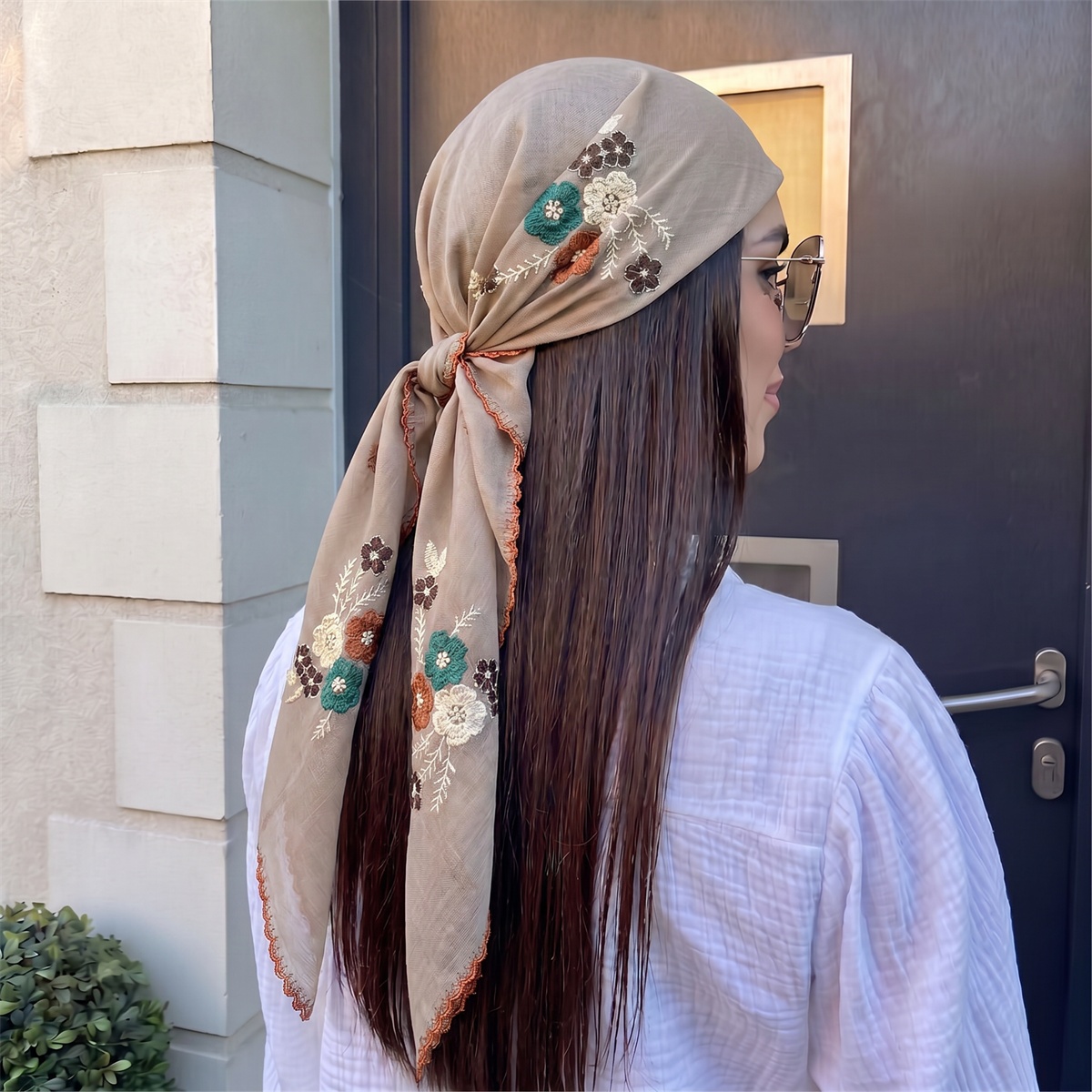 Scarf Square Hijab Bandana Han - đánh giá và giá Scarf Silk Square