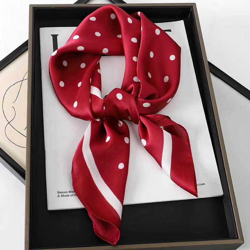Luxury Lady Hair Dot Scarf Fem - đánh giá và giá Scarf Silk Square