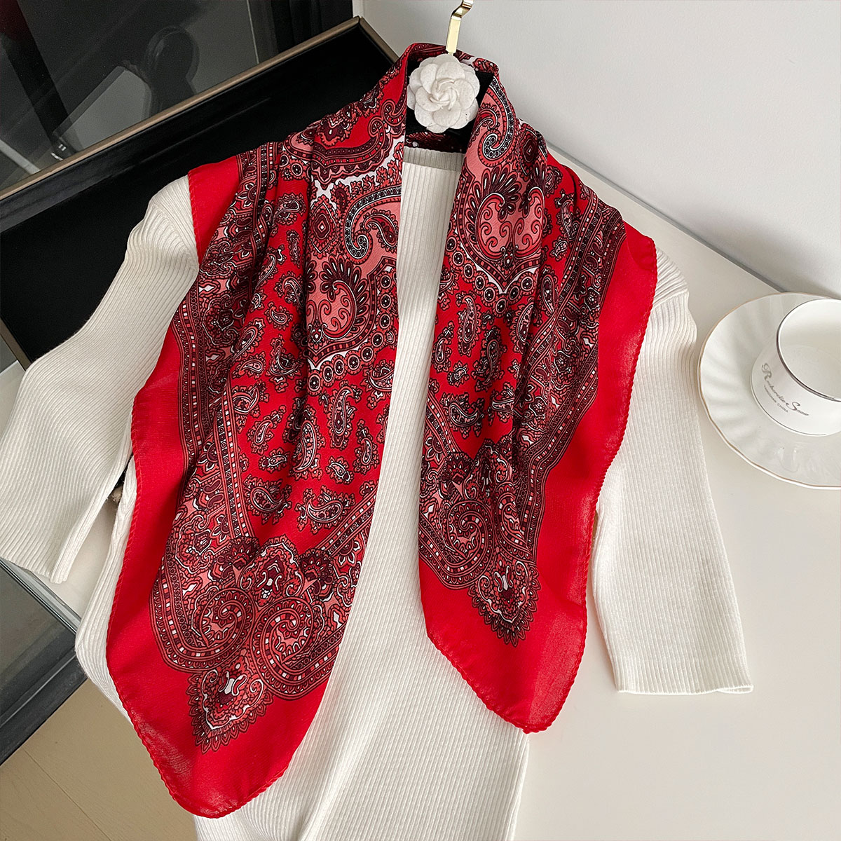 New Fashion 70X70cm Women's Sc - đánh giá và giá Bandana Cotton